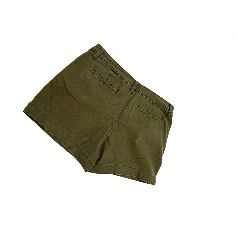 St. John's Bay Shorts Women 10 Olive Green Utility Chino Stretch Pockets 0117